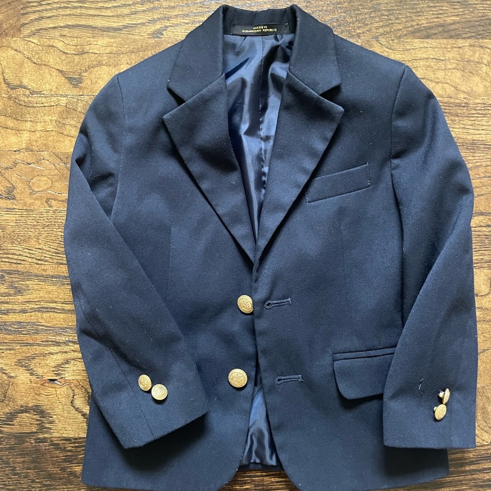 Navy Izod Sport Coat for toddler; size 4